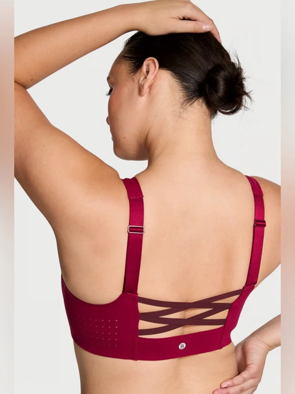 Victoria’s Secret Sport Bra 38D Front Zip High Support NWT Red